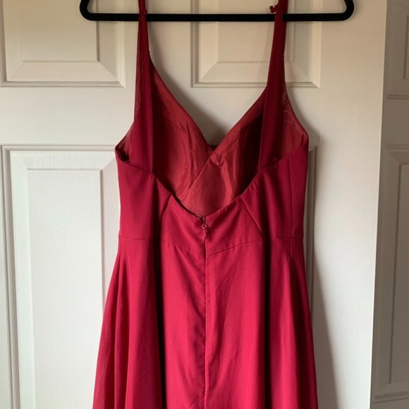 Azazie burgundy bridesmaid dress A8 - Picture 4 of 9